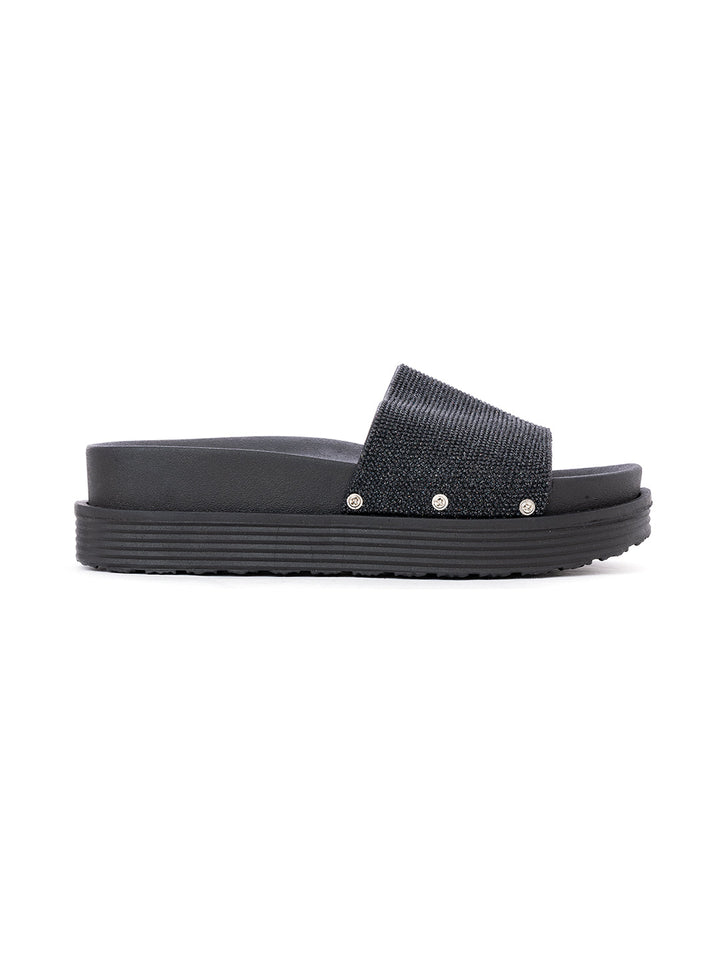 Khadim Waves Platform Heel Washable Mule Slide Slippers for Women