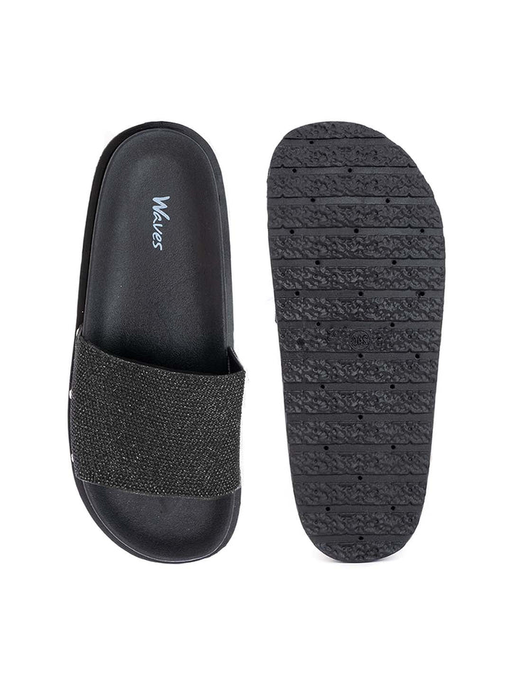 Khadim Waves Platform Heel Washable Mule Slide Slippers for Women