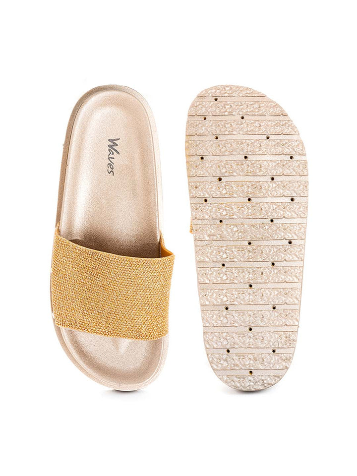 Khadim Waves Platform Heel Washable Mule Slide Slippers for Women