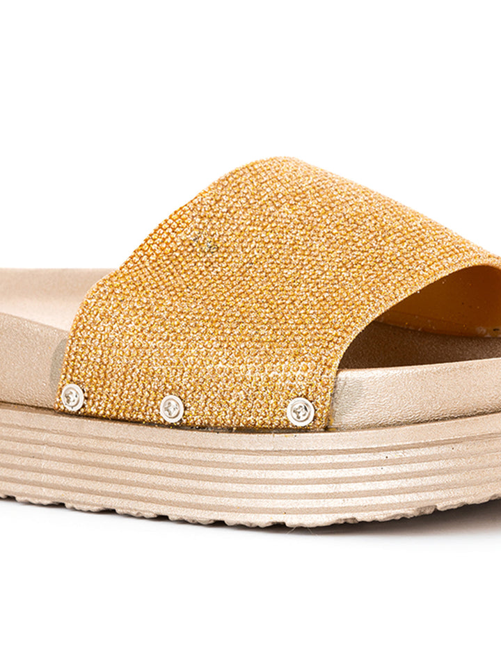 Khadim Waves Platform Heel Washable Mule Slide Slippers for Women