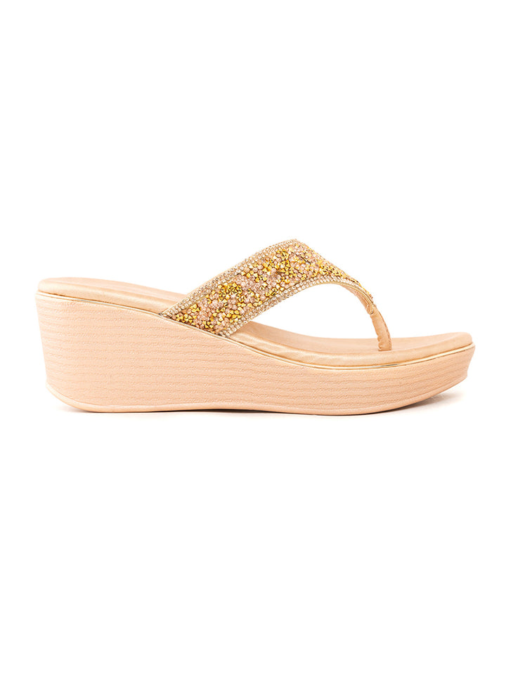 Khadim Cleo Wedge Heel Slip On Sandal for Women