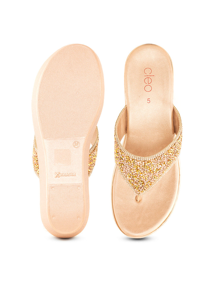 Khadim Cleo Wedge Heel Slip On Sandal for Women
