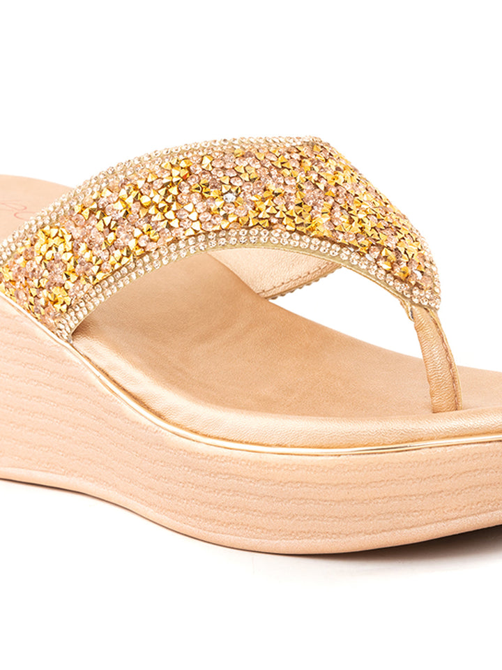 Khadim Cleo Wedge Heel Slip On Sandal for Women