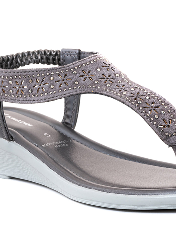 Khadim Wedge Heel Slingback Sandal for Women