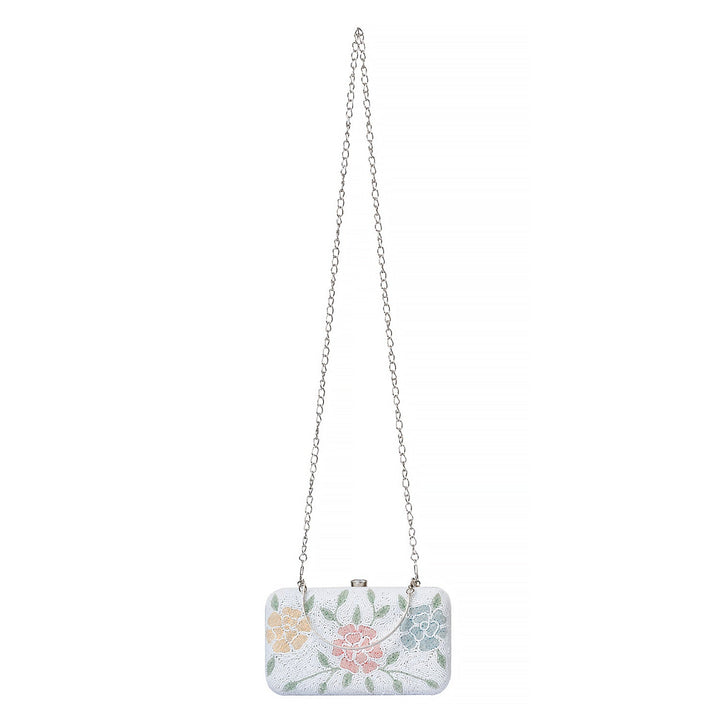 Khadim Minaudiere with Detachable Short Top Handle & Long Chain for Women