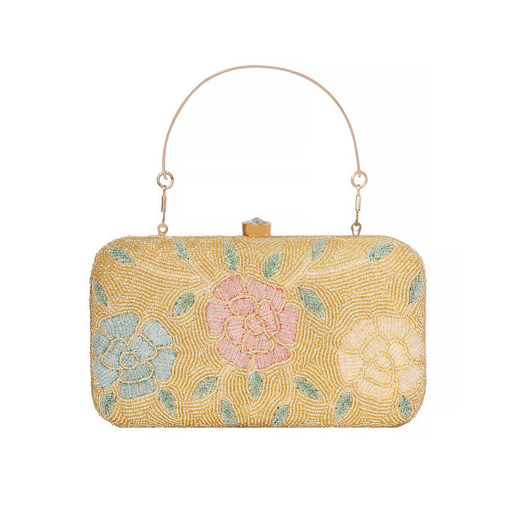 Khadim Minaudiere with Detachable Short Top Handle & Long Chain for Women