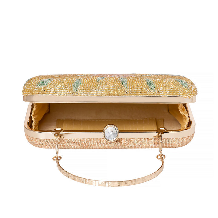 Khadim Minaudiere with Detachable Short Top Handle & Long Chain for Women