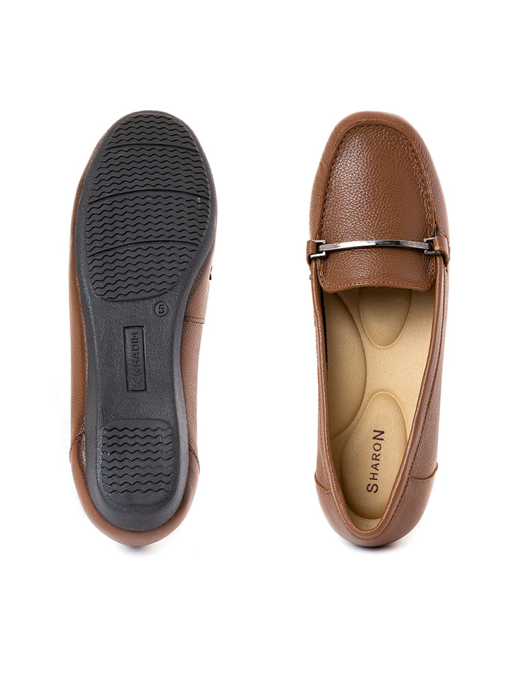 Khadim Sharon Leather Horsebit Loafers Casual Shoe for Women
