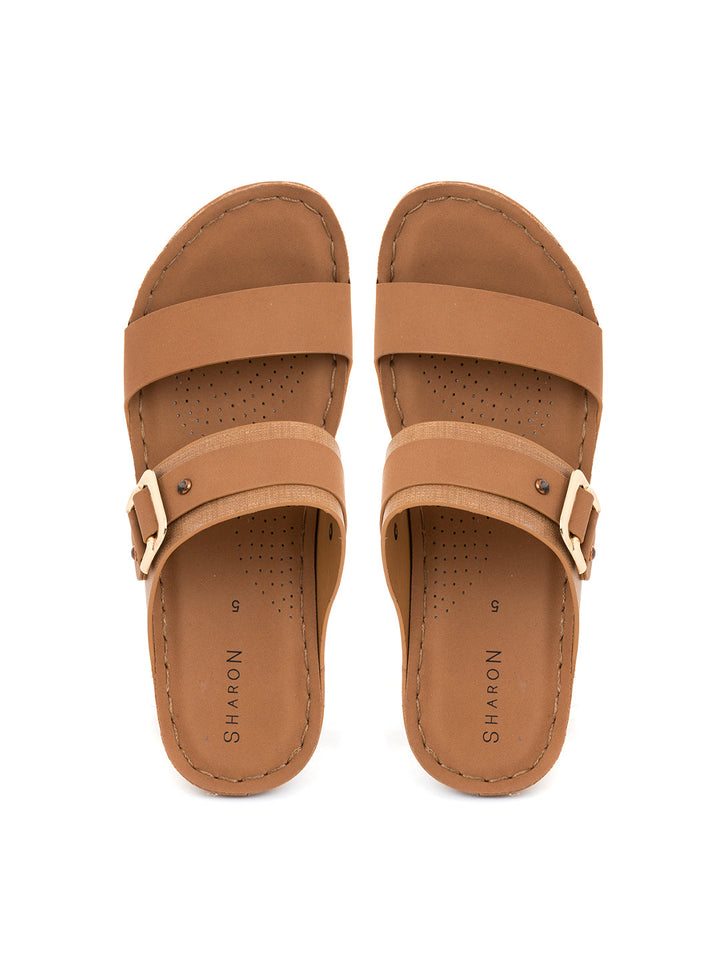Khadim Sharon Wedge Heel Mule Slip On Sandal for Women
