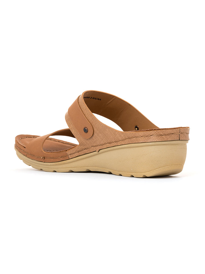 Khadim Sharon Wedge Heel Mule Slip On Sandal for Women