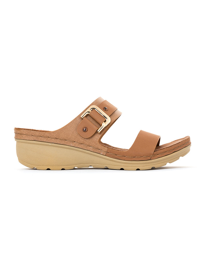 Khadim Sharon Wedge Heel Mule Slip On Sandal for Women