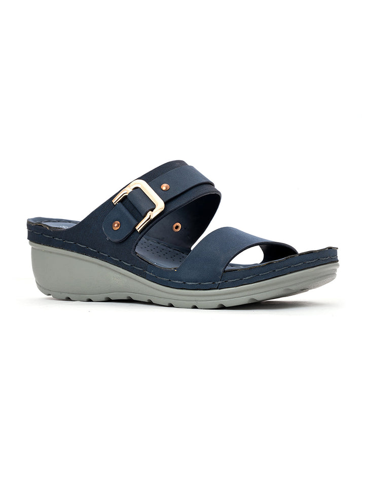Khadim Sharon Wedge Heel Mule Slip On Sandal for Women
