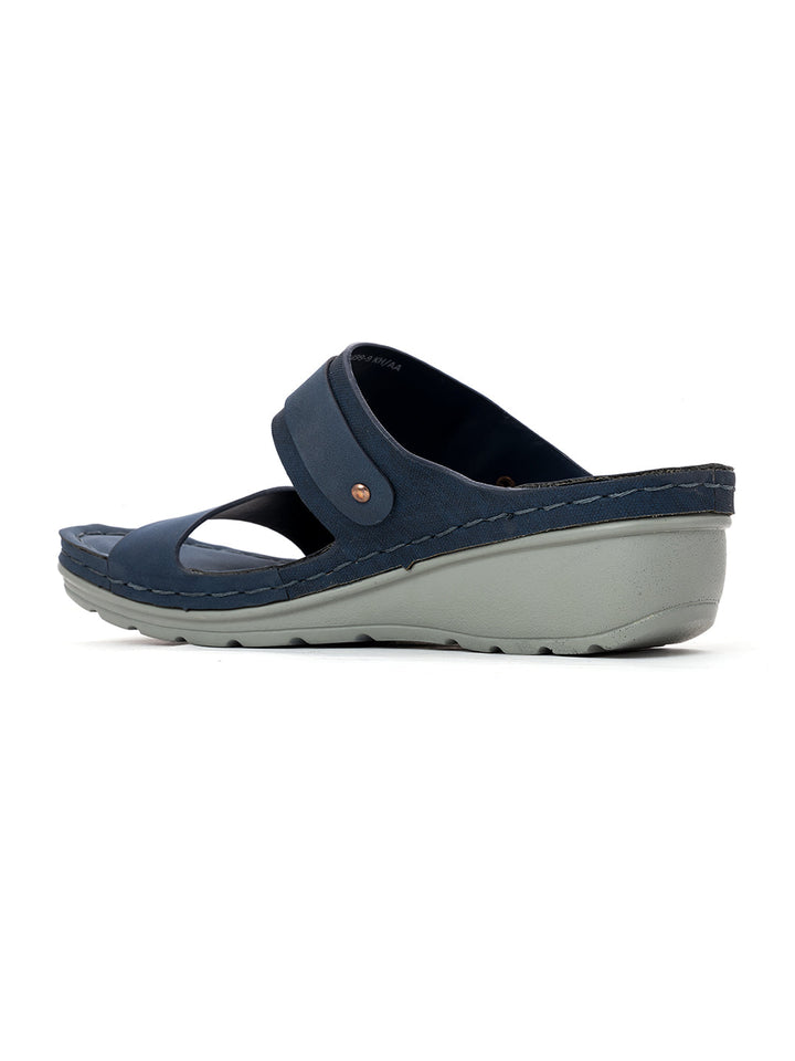 Khadim Sharon Wedge Heel Mule Slip On Sandal for Women