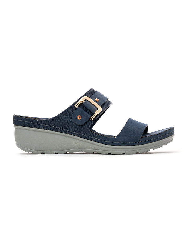 Khadim Sharon Wedge Heel Mule Slip On Sandal for Women