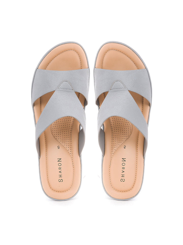Khadim Sharon Wedge Heel Mule Slip On Sandal for Women