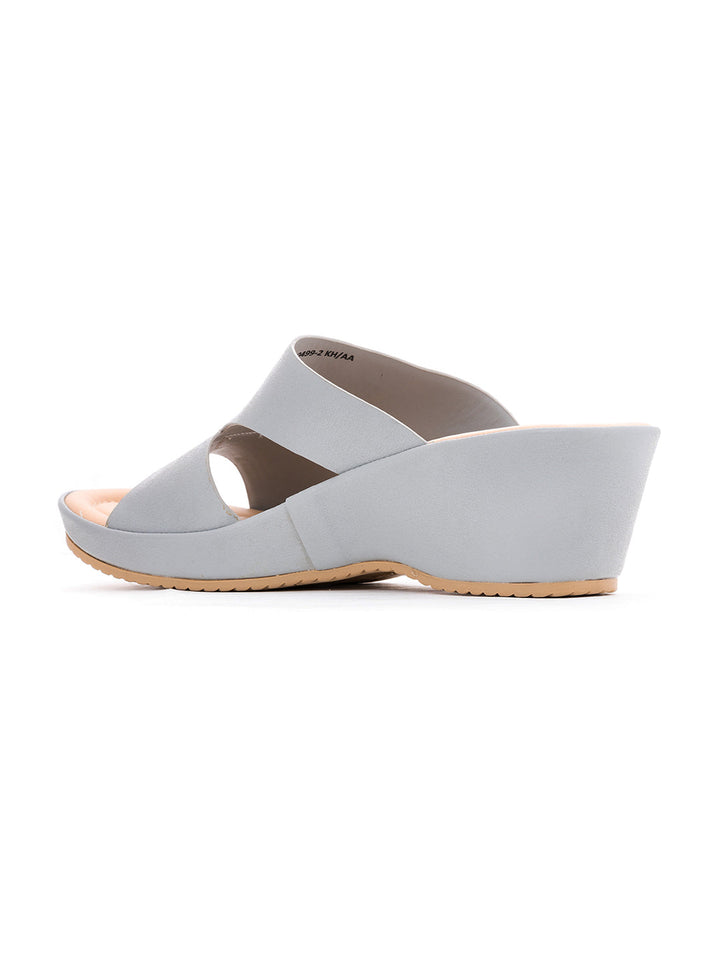 Khadim Sharon Wedge Heel Mule Slip On Sandal for Women