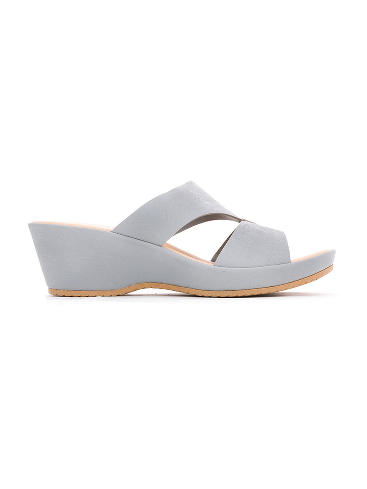 Khadim Sharon Wedge Heel Mule Slip On Sandal for Women