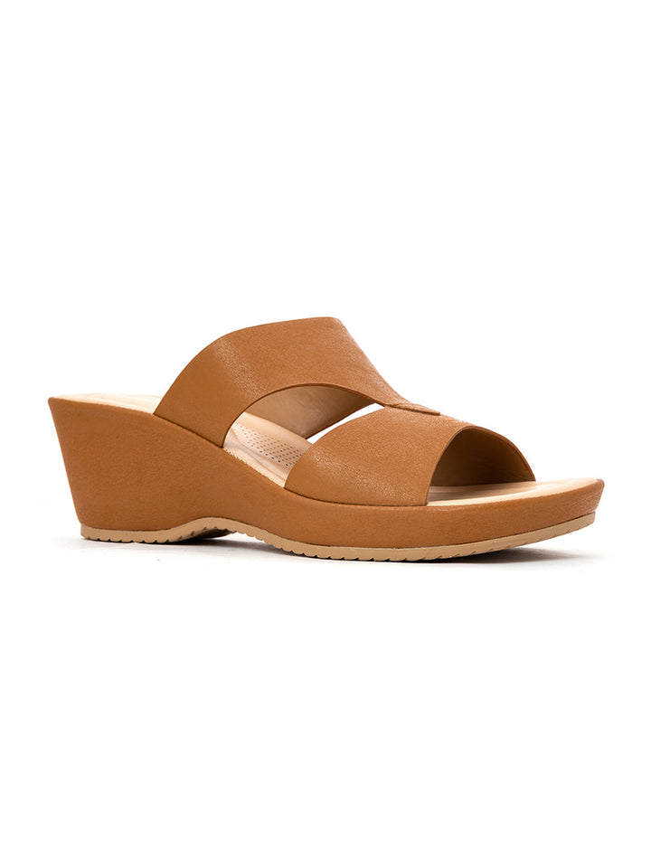 Khadim Sharon Wedge Heel Mule Slip On Sandal for Women
