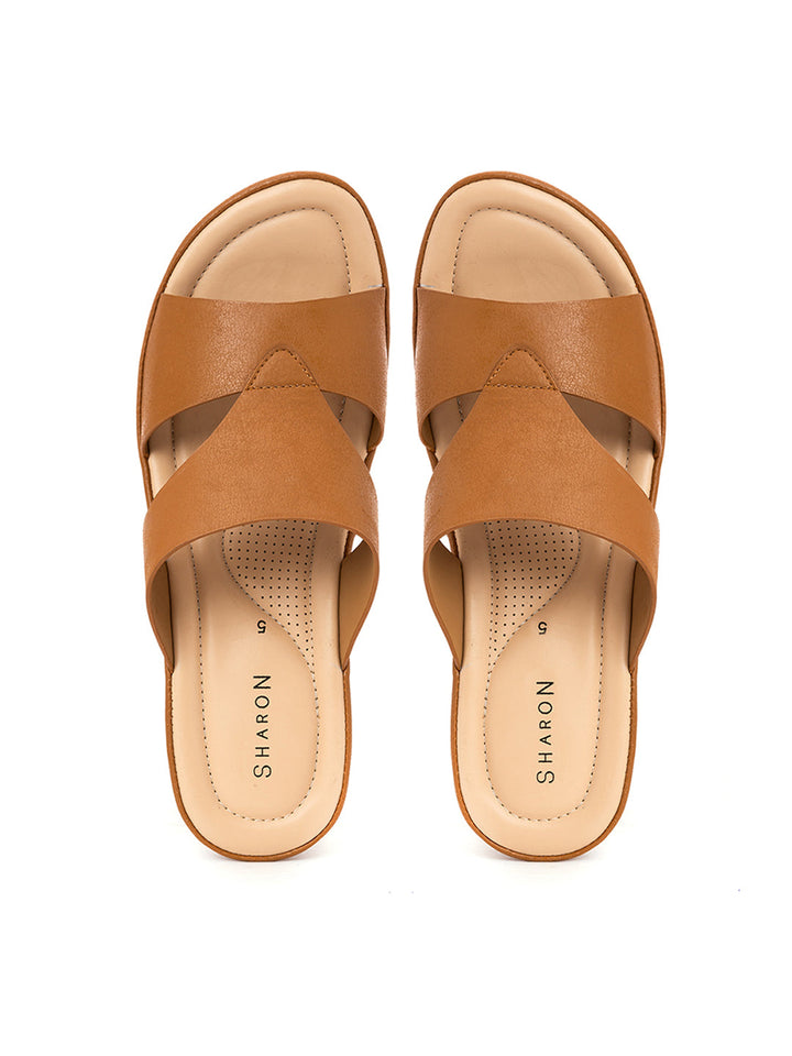 Khadim Sharon Wedge Heel Mule Slip On Sandal for Women