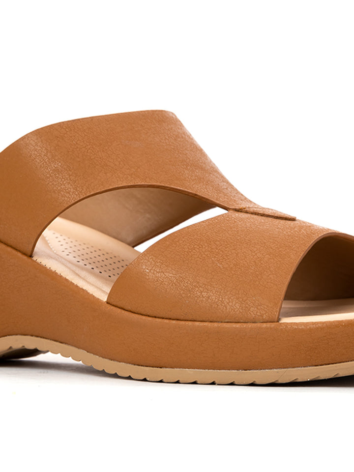 Khadim Sharon Wedge Heel Mule Slip On Sandal for Women