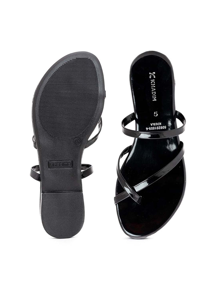 Khadim Flat Slip On Strappy Sandal for Women