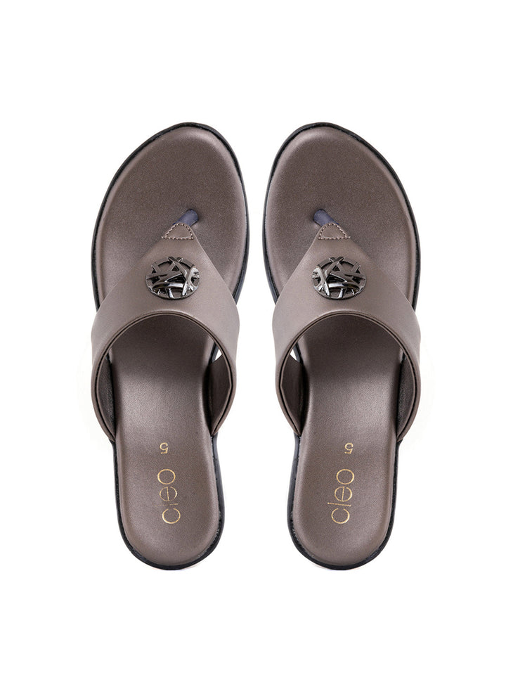 Khadim Cleo Wedge Heel Slip On Sandal for Women