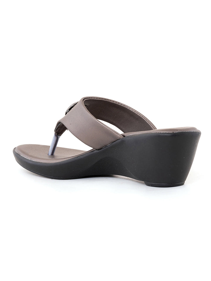 Khadim Cleo Wedge Heel Slip On Sandal for Women