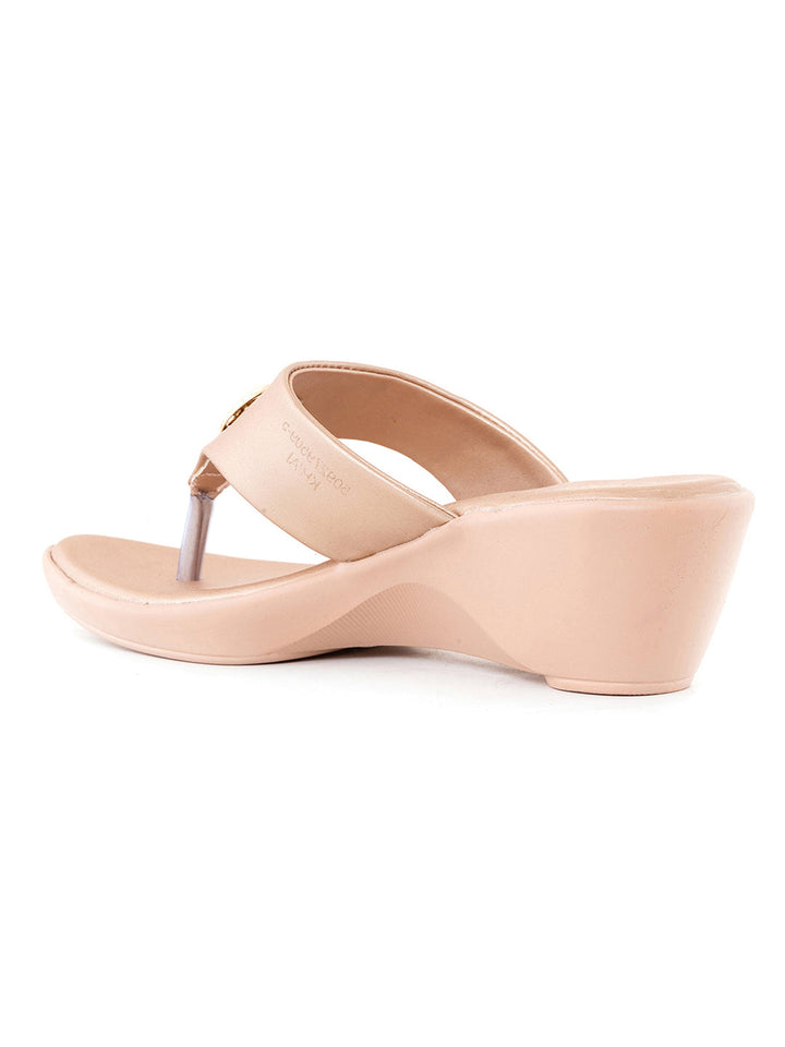 Khadim Cleo Wedge Heel Slip On Sandal for Women