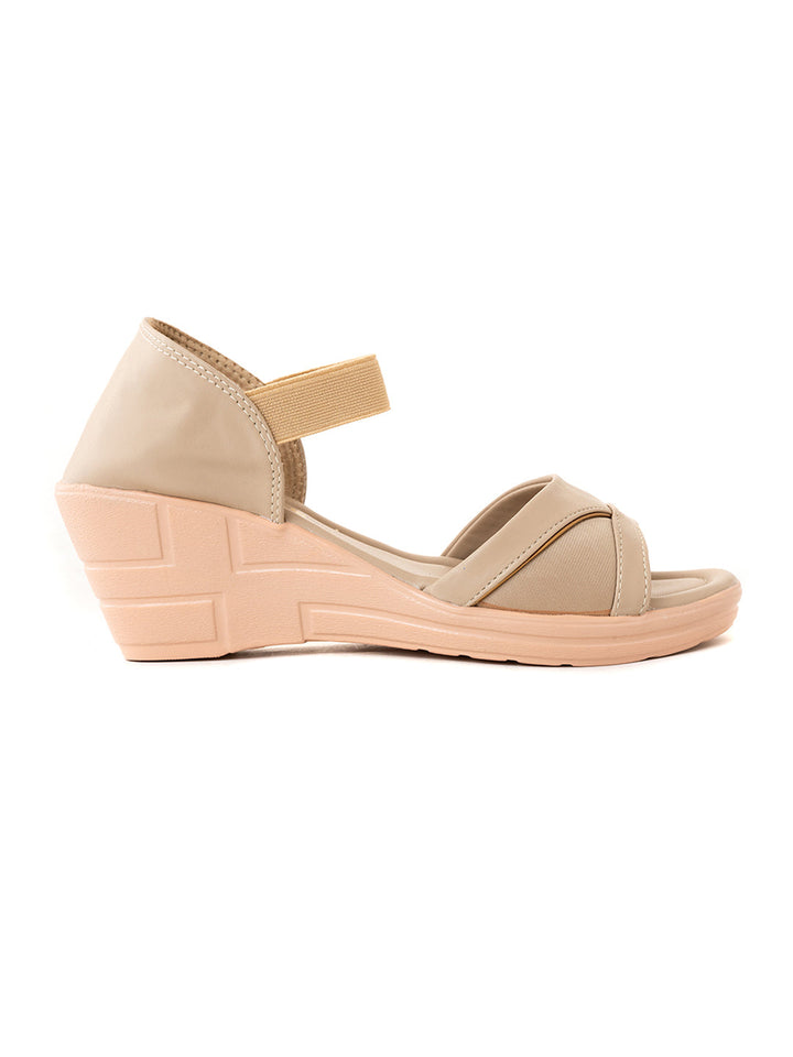 Khadim Wedge Heel D'orsay Sandal for Women