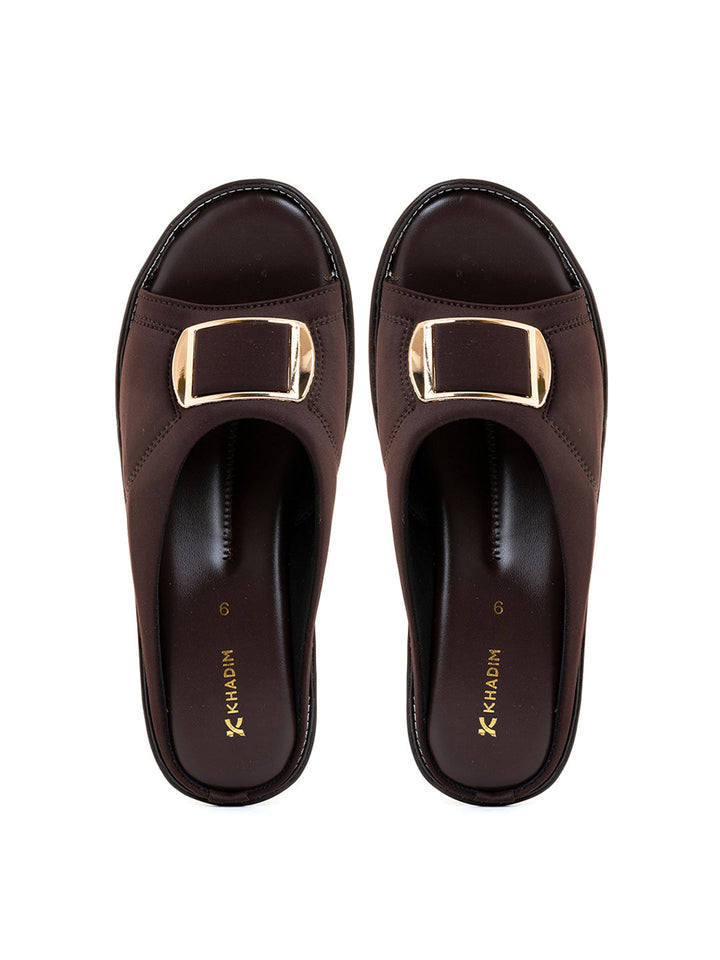 Khadim Wedge Heel Mule Slip On Sandal for Women