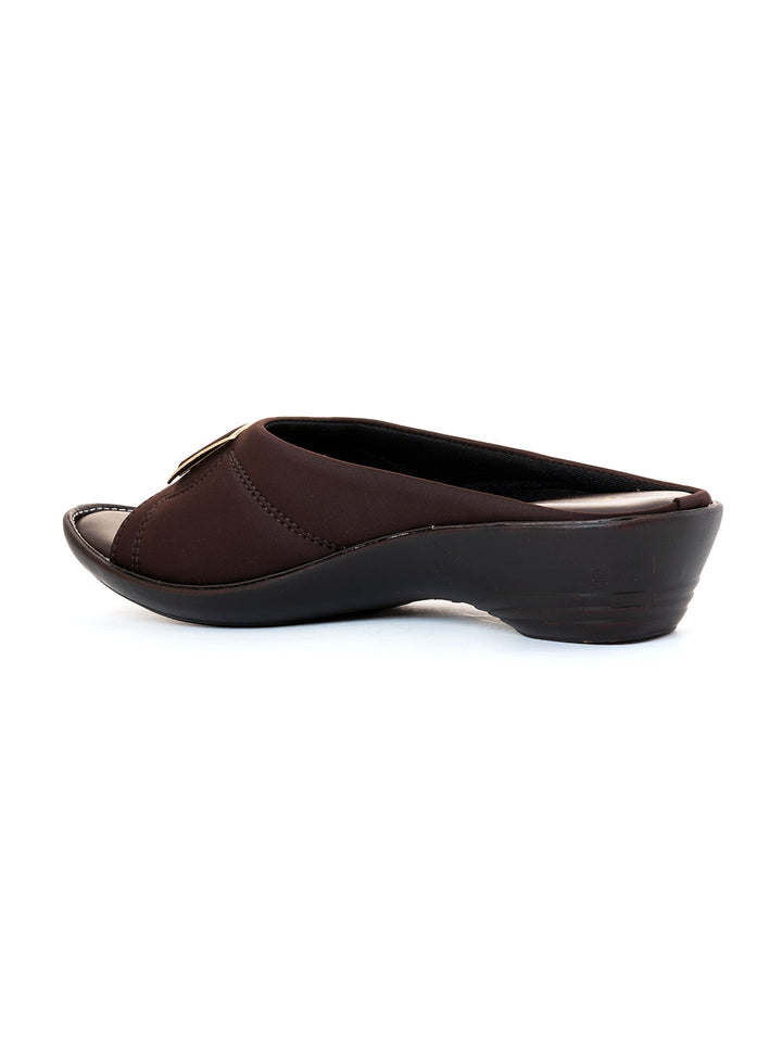 Khadim Wedge Heel Mule Slip On Sandal for Women