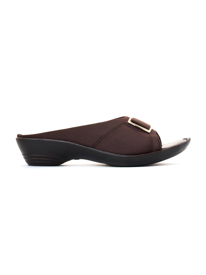 Khadim Wedge Heel Mule Slip On Sandal for Women