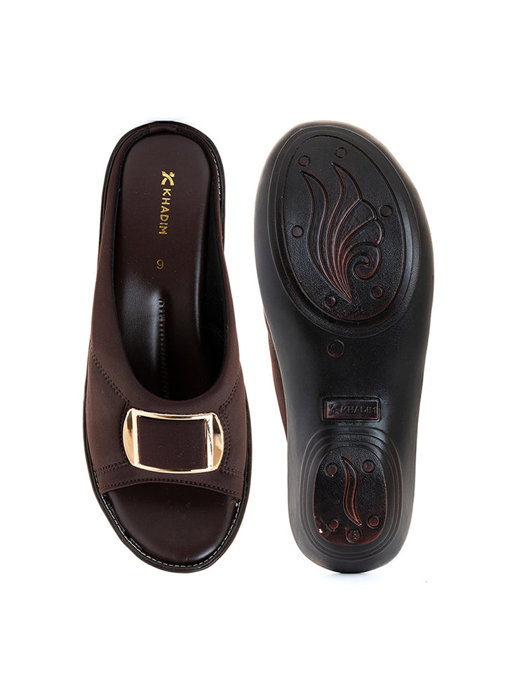 Khadim Wedge Heel Mule Slip On Sandal for Women
