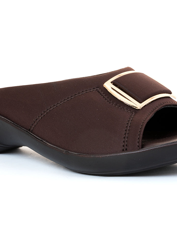 Khadim Wedge Heel Mule Slip On Sandal for Women