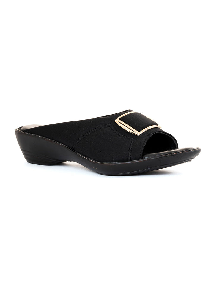 Khadim Wedge Heel Mule Slip On Sandal for Women