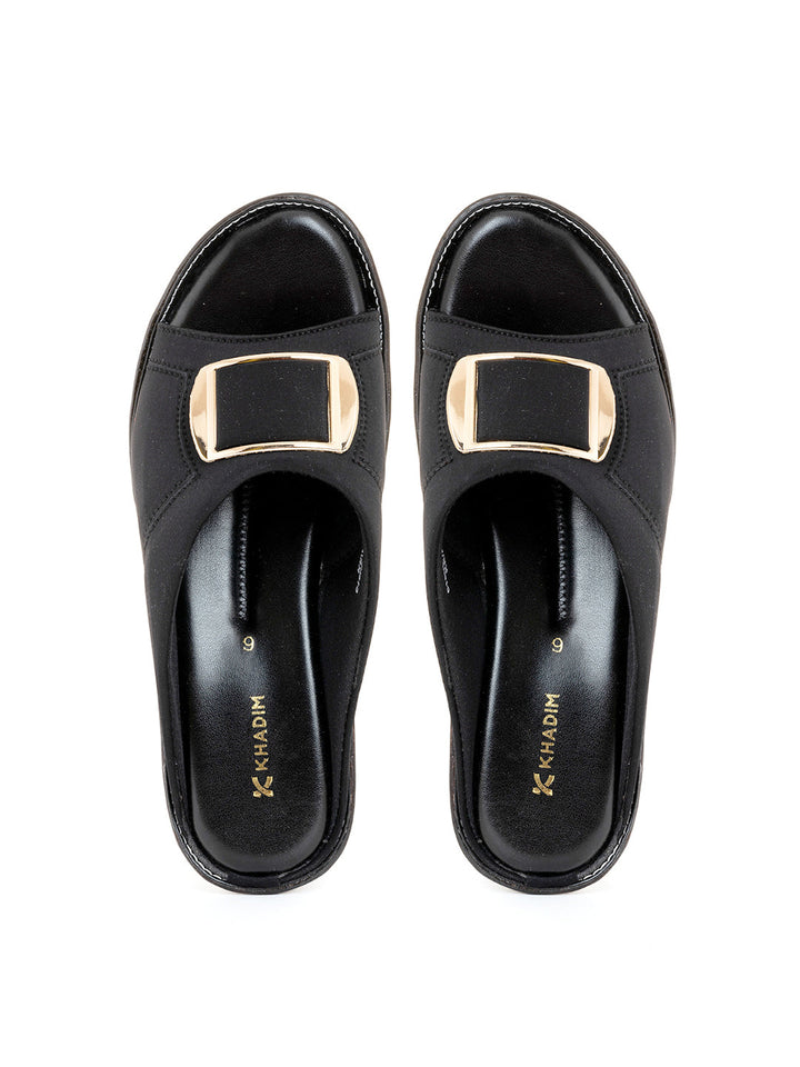 Khadim Wedge Heel Mule Slip On Sandal for Women