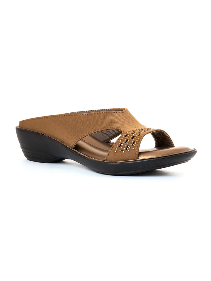 Khadim Wedge Heel Mule Slip On Sandal for Women