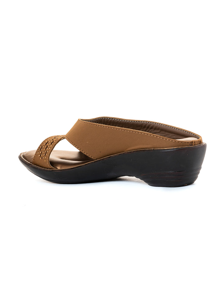 Khadim Wedge Heel Mule Slip On Sandal for Women