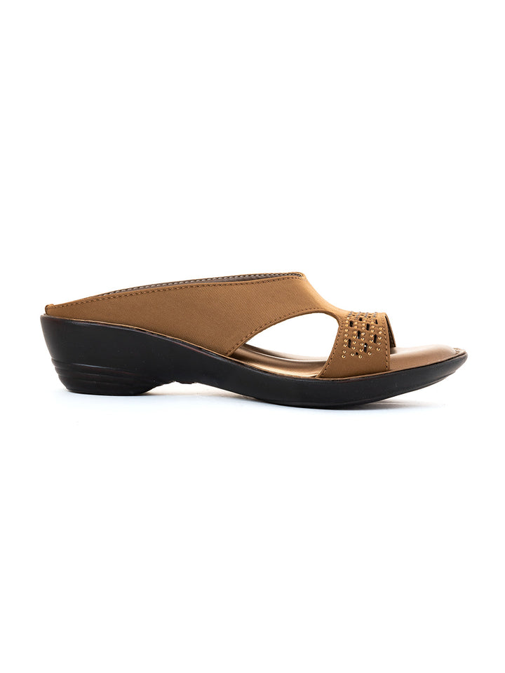 Khadim Wedge Heel Mule Slip On Sandal for Women