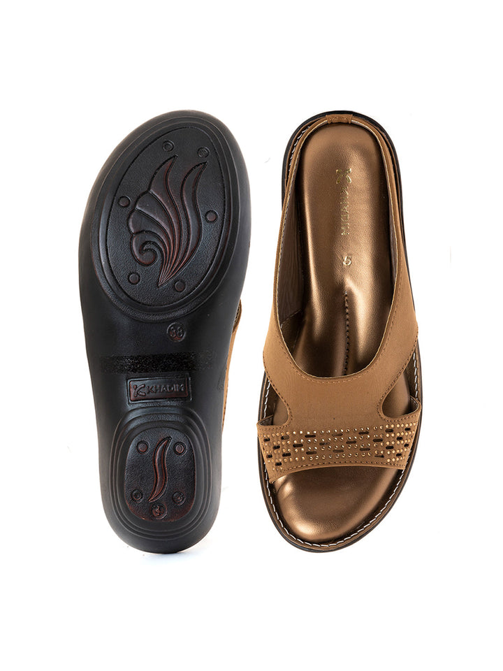 Khadim Wedge Heel Mule Slip On Sandal for Women