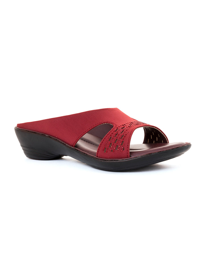 Khadim Wedge Heel Mule Slip On Sandal for Women