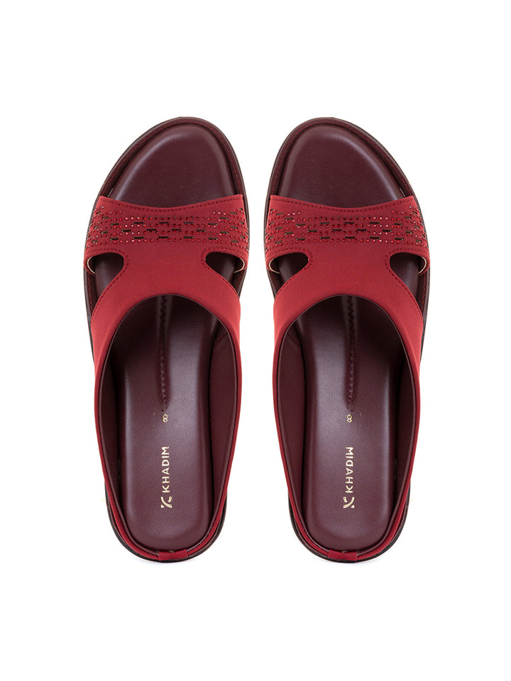 Khadim Wedge Heel Mule Slip On Sandal for Women