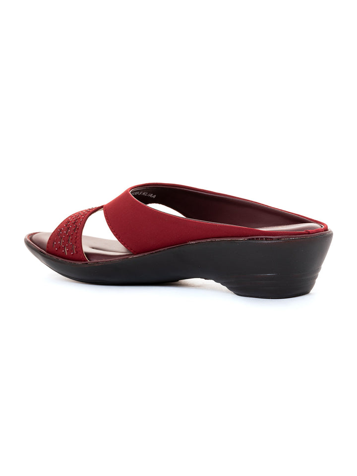 Khadim Wedge Heel Mule Slip On Sandal for Women
