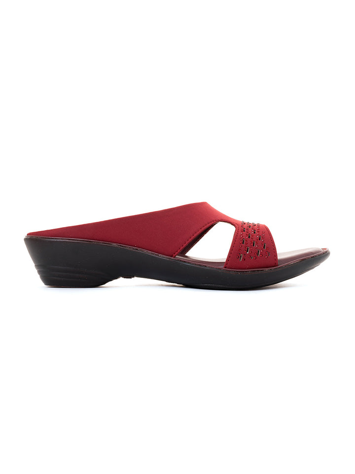 Khadim Wedge Heel Mule Slip On Sandal for Women