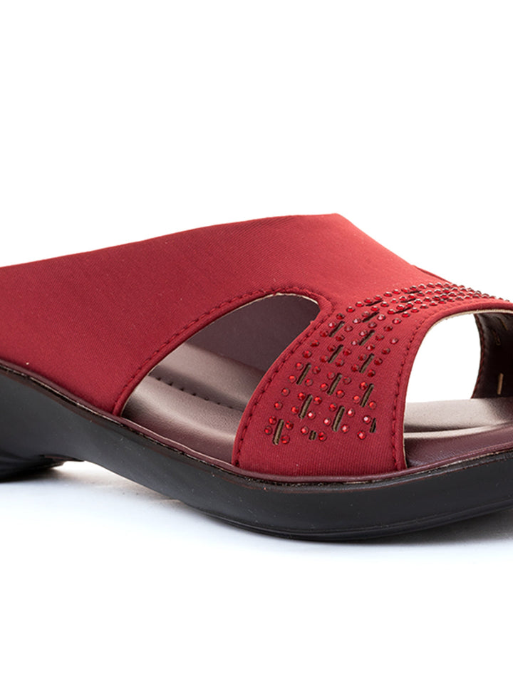 Khadim Wedge Heel Mule Slip On Sandal for Women