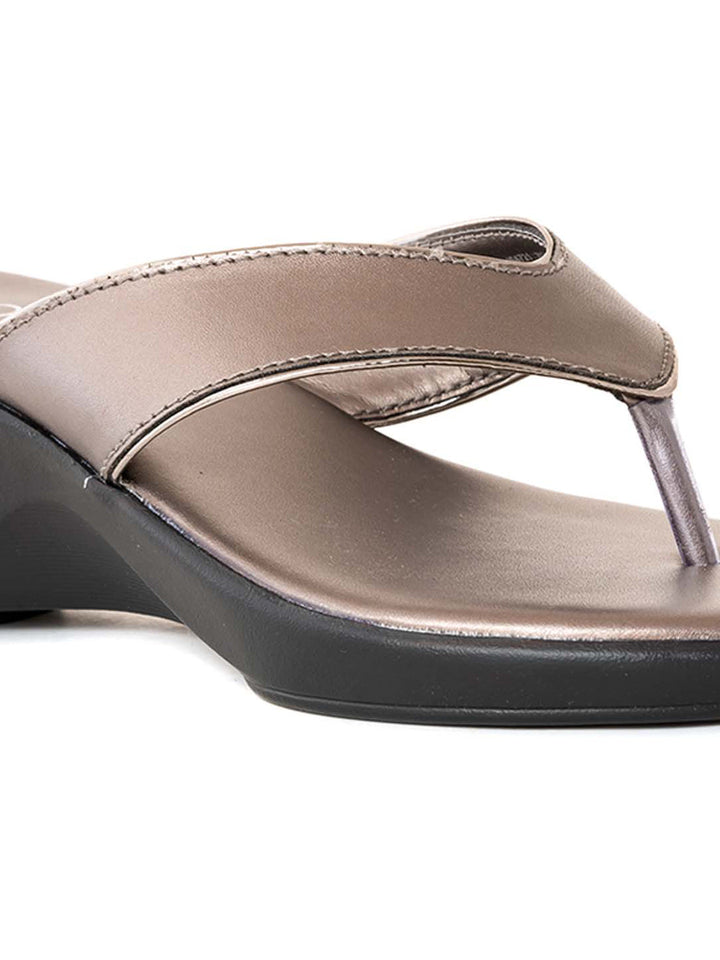 Khadim Cleo Wedge Heel Slip On Sandal for Women