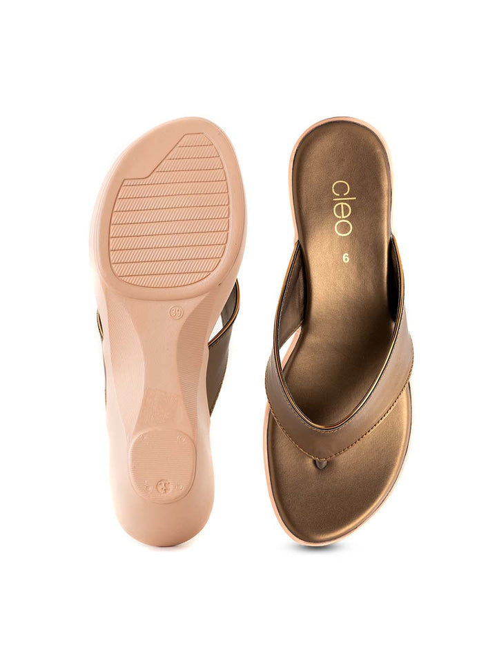 Khadim Cleo Wedge Heel Slip On Sandal for Women