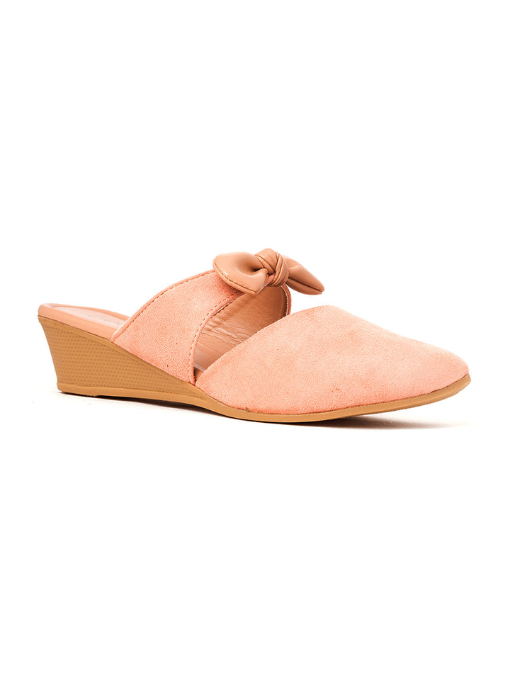 Khadim Cleo Wedge Heel Mule Slip On Sandal for Women