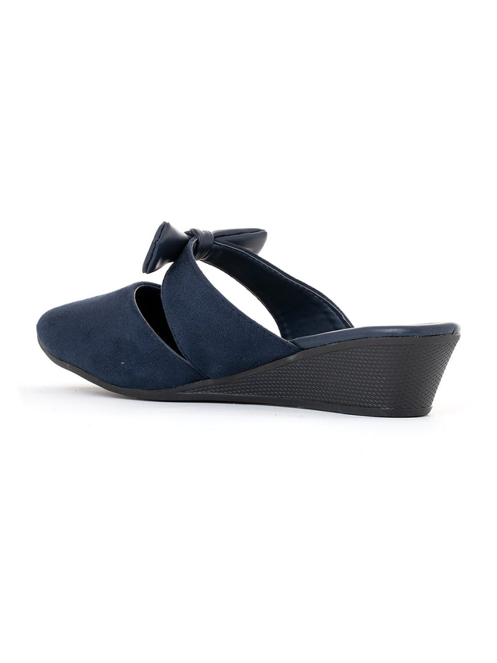 Khadim Cleo Wedge Heel Mule Slip On Sandal for Women
