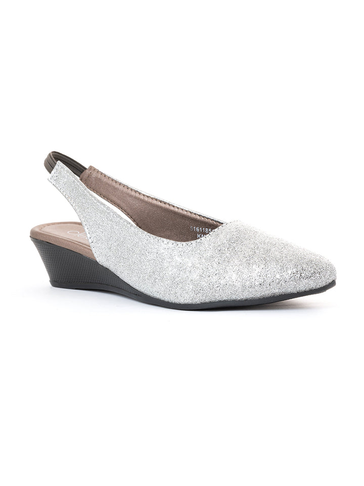 Khadim Cleo Wedge Heel Slingback Pump Sandal for Women